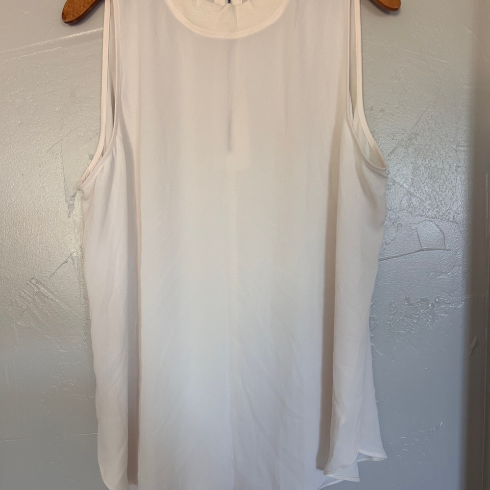 LOFT Sleeveless Cream Blouse
